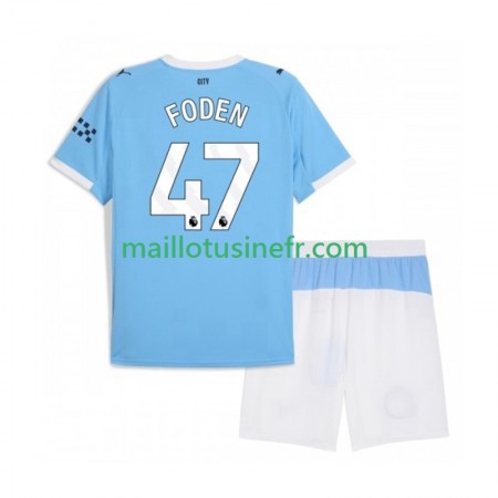 Maillot de Foot Manchester City Phil Foden 47 Domicile 2025-26 - Enfant Maillot de Foot Manchester City Phil Foden 47 Domicile 2025-26 - Enfant